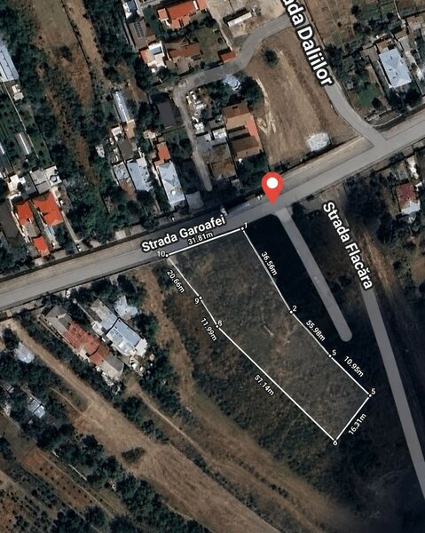 Comuna Cornetu, Judecatorie, teren de vanzare 2550 mp, drum asfaltat.